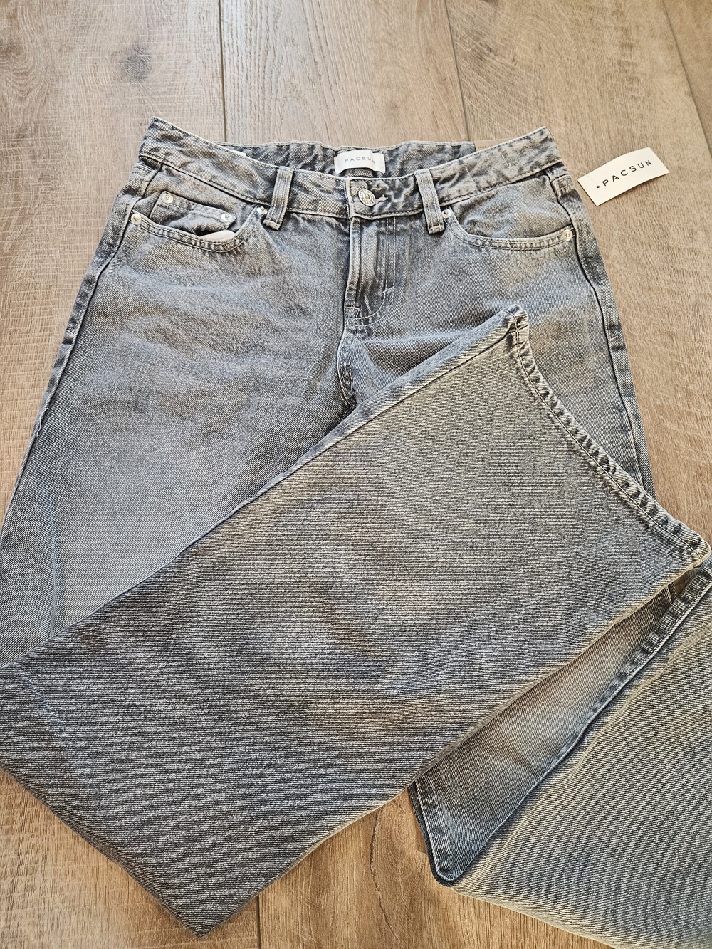 PacSun Jade Low Rise Boot Jeans NWT Size 26 Gray Wash Y2K Bootcut Denim